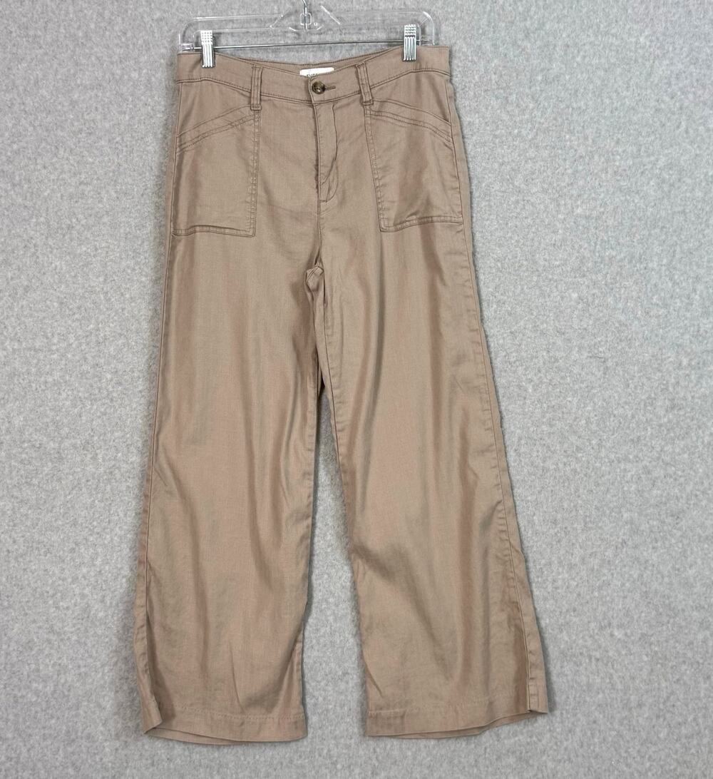 Evereve Wide Leg Trouser Pant Size 30 Office Preppy Elevated Business Flowy